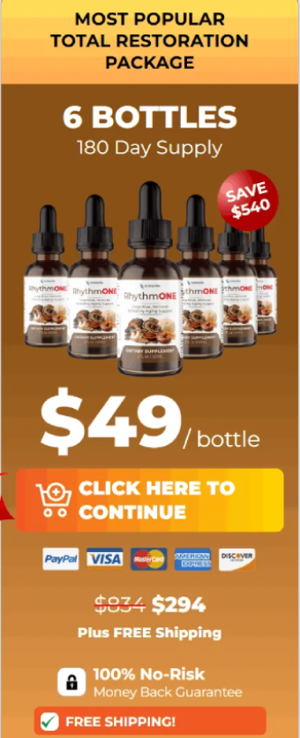 Most popular six bottle package highlighting extended supply option with maximum value savings
